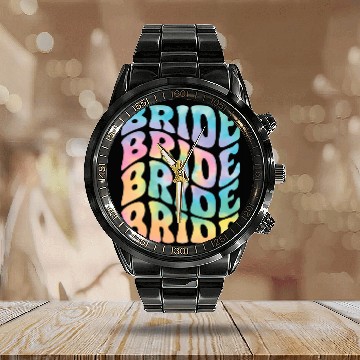 Discover Bride Bridesmaid Wedding Bachelorette Calendar Steel Band Watch