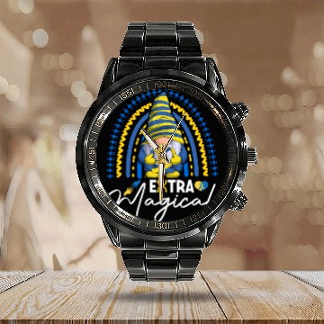 Discover Down Syndrome Awareness Day March 21 Extra Magical Calendar Steel Band Watch