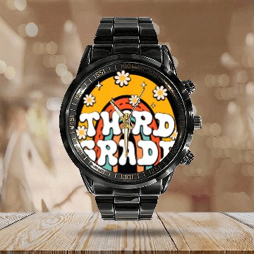 Discover 3rd Third Grade First Day School Back To School Calendar Steel Band Watch