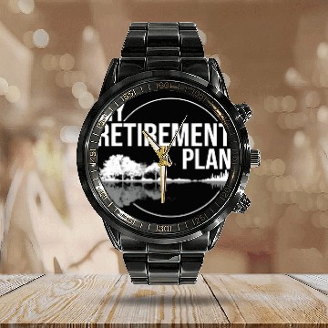 Discover My Retirement Plan (Guitar) Music Funny Calendar Steel Band Watch