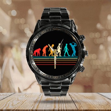 Discover Saxophone Retro Vintage Evolution Of Calendar Steel Band Watch