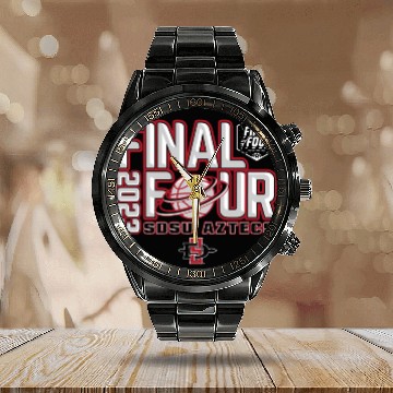Discover San Diego State Aztecs Final Four 2023 Baetball Calendar Steel Band Watch