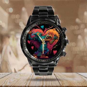 Discover Loser He Dripg Dunk Low Orange Black Calendar Steel Band Watch