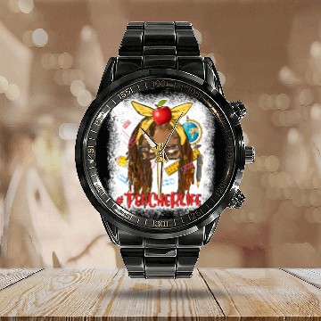 Discover Afro Locs Teacher Life teacher day back to school Calendar Steel Band Watch