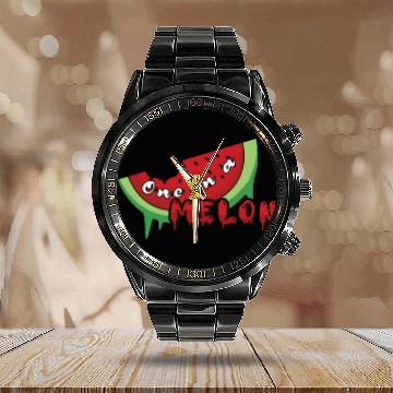 Discover One In Melon Watermelon Fruit Surf Hello Summer Calendar Steel Band Watch