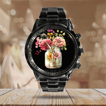 Discover Summer Wildflower Jar Calendar Steel Band Watch Be The Reason Someone Sm