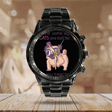 Discover Pug With Hat Calendar Steel Band Watch