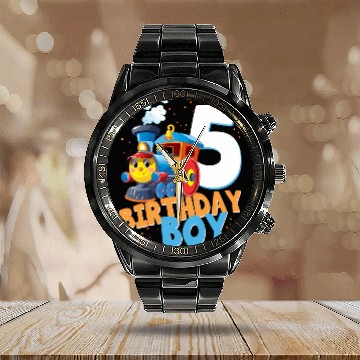 Discover 5Th Train 5 I'M Five Calendar Steel Band Watch