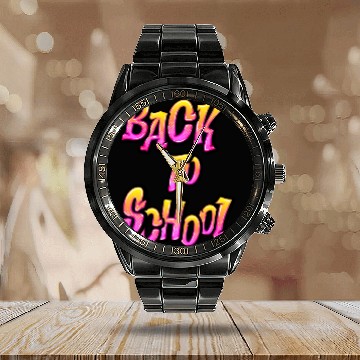 Discover Back To School Cool Design Calendar Steel Band Watch