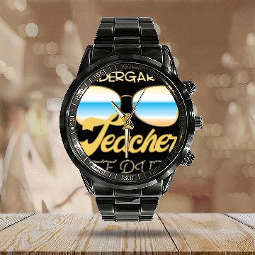 Discover Kindergarten teacher off duty Calendar Steel Band Watch