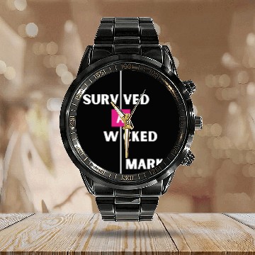 Discover Wicked Market Calendar Steel Band Watch