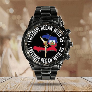 Discover Freedom Began With Us Haiti Heritage Month Calendar Steel Band Watch