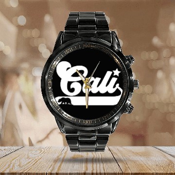 Discover Cali California Bear Usa State Beauty Calendar Steel Band Watch
