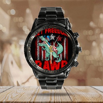 Discover Let Freedom Rawr Calendar Steel Band Watch