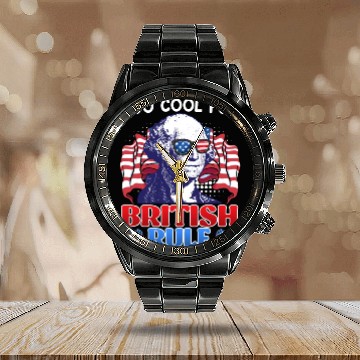Discover Too cool for British rule George Washington Calendar Steel Band Watch