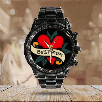 Discover Mothers Day Best Mommy Ever I Love My Calendar Steel Band Watch