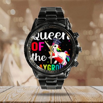 Discover Queen Of The Playground Back To School Calendar Steel Band Watch