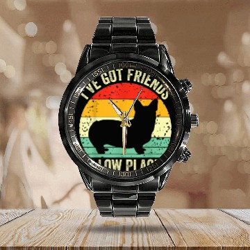 Discover Zekonga Corgi Ive Got Friends In Low Places Calendar Steel Band Watch