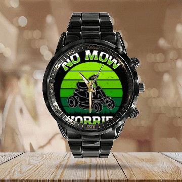 Discover Lawn Mowing Lawn Mower Gardener Gardening Calendar Steel Band Watch