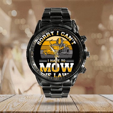Discover Lawn Mowing Lawn Mower Gardener Gardening Calendar Steel Band Watch