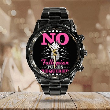 Discover No Fallopian Tubes Required Pineapple Ivf Calendar Steel Band Watch