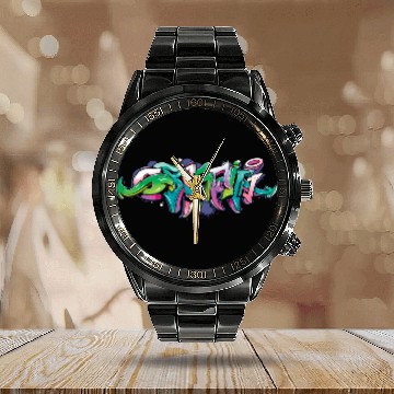 Discover Graffiti Street Graffiti Tag Urban Graffitis Rap Calendar Steel Band Watch