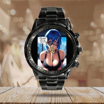 Discover Cyberpunk Waifu Influencer Design 10 Calendar Steel Band Watch