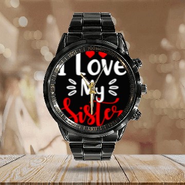 Discover Best Sister Ever Sissy Sisterhood Greatest Sister Calendar Steel Band Watch