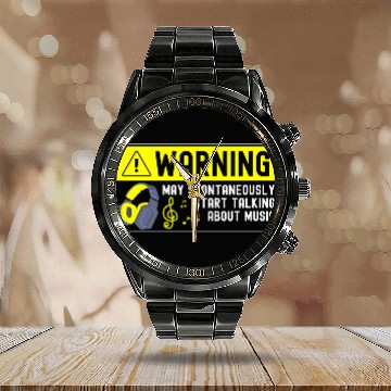 Discover Dj Techno Vinyl Calendar Steel Band Watch