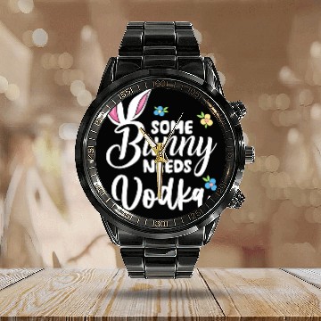 Discover Some Bunny Needs Vodka Vodka Easter Alcohol Calendar Steel Band Watch