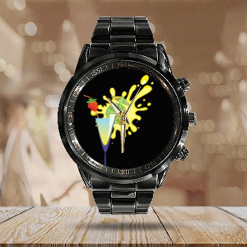 Discover Fresh Summer Juice Calendar Steel Band Watch