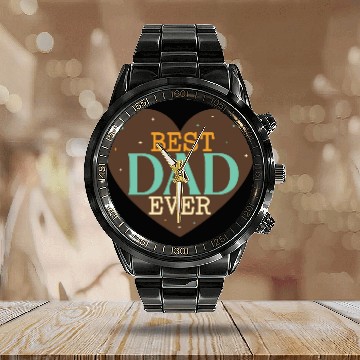 Discover best dad ever Calendar Steel Band Watch