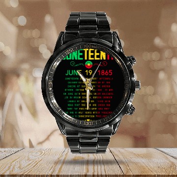 Discover Juneteenth 1865 Juneteenth African American June 1 Calendar Steel Band Watch