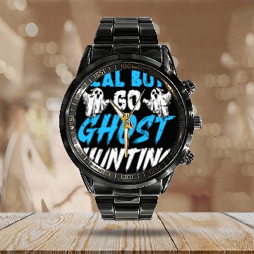 Discover Paranormal Investigator Boys Ghost Hunting Calendar Steel Band Watch