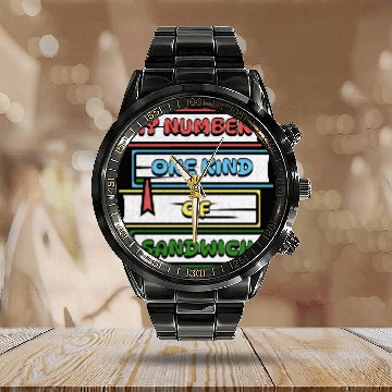 Discover My Number One Kind Of Sandwich Book Lovers Calendar Steel Band Watch