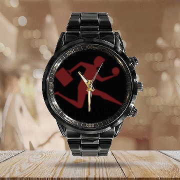Discover Business man logo art in clothing design Calendar Steel Band Watch