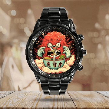 Discover Ramen Monster Calendar Steel Band Watch