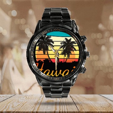 Discover HAWAII EVERYDAY SUNDAY FUNDAY SUMMER HOLIDAY VACAT Calendar Steel Band Watch
