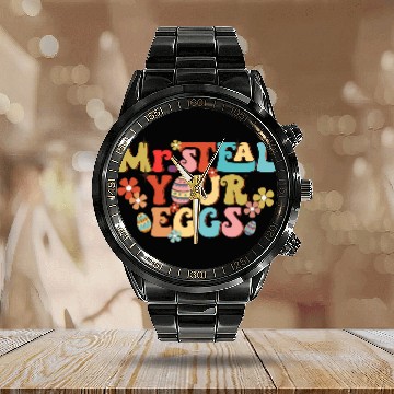 Discover Mr Steal Your Eggs Groovy Easter Day Easter Egg Calendar Steel Band Watch