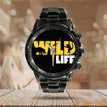 Discover wild life Calendar Steel Band Watch