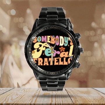 Discover Somebody's Feral Brother Italian Brother Wild Calendar Steel Band Watch