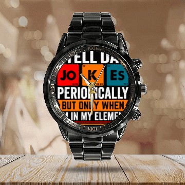 Discover Father's Day is the best dad ever. Calendar Steel Band Watch