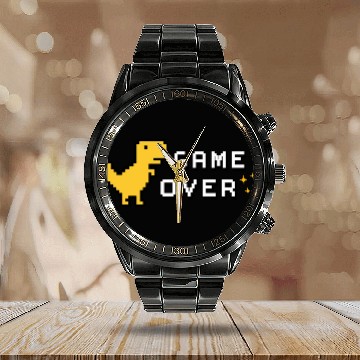 Discover Game Over Amarillo Calendar Steel Band Watch