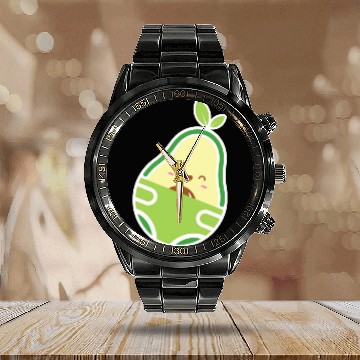 Discover Baby Avocado Calendar Steel Band Watch