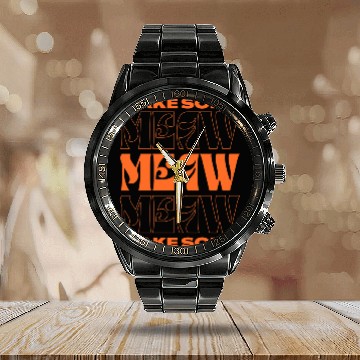 Discover Make some meow Calendar Steel Band Watch