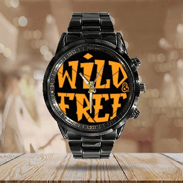 Discover Wild and Free breath of nature Calendar Steel Band Watch