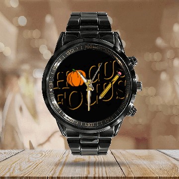 Discover Funny Hocus Focus Teacher Appreciation Halloween Calendar Steel Band Watch