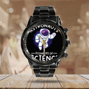Discover Astronauts pioneers of science spaceman space Calendar Steel Band Watch