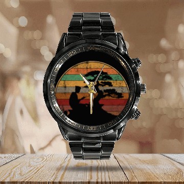 Discover bonsai Japanese Art Calendar Steel Band Watch
