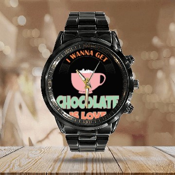 Discover chocolate lover stars Calendar Steel Band Watch